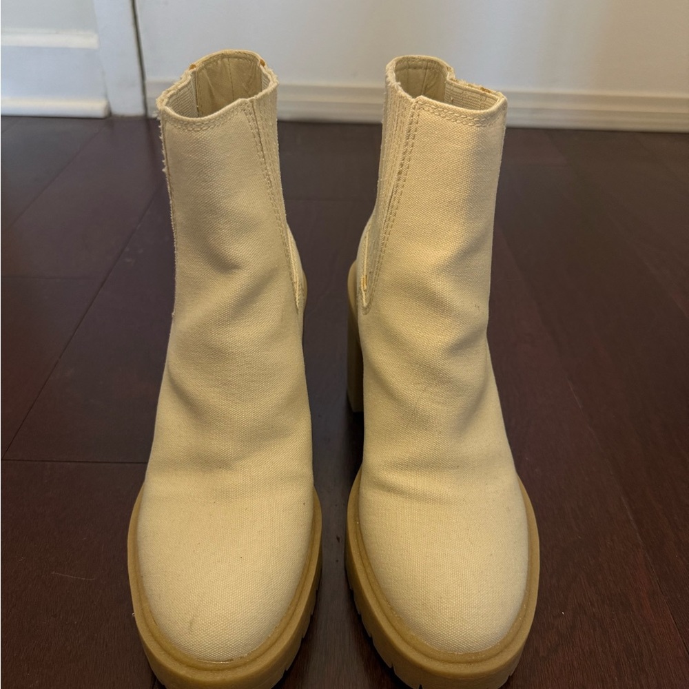 Dolce Vita Cream Ankle Booties